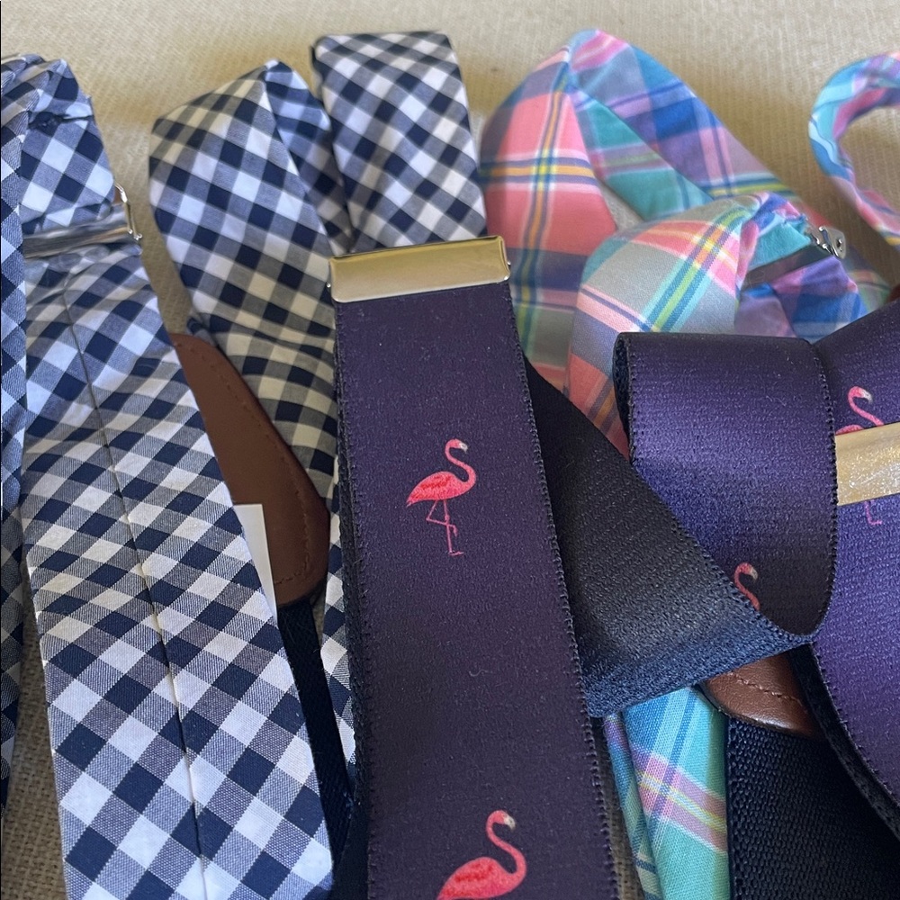 3 Colorful Patterned Suspenders Set - image 2